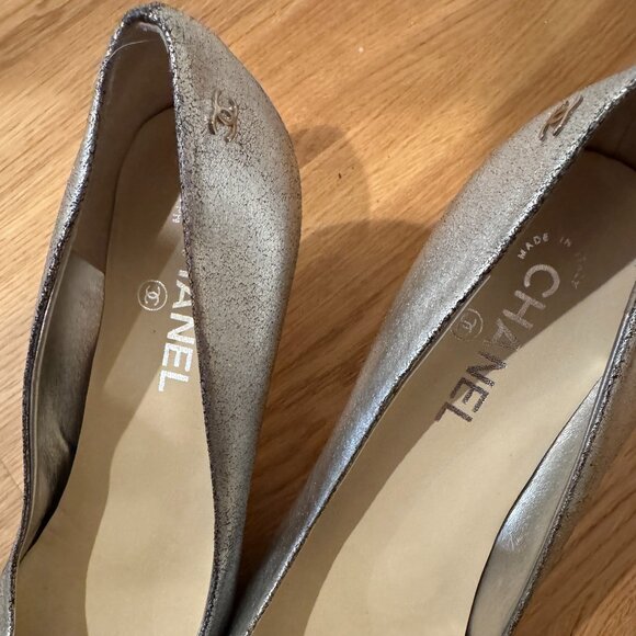Chanel | Silver Pumps | Heels Shoes size 40.5 / 9.5 - Picture 12 of 15